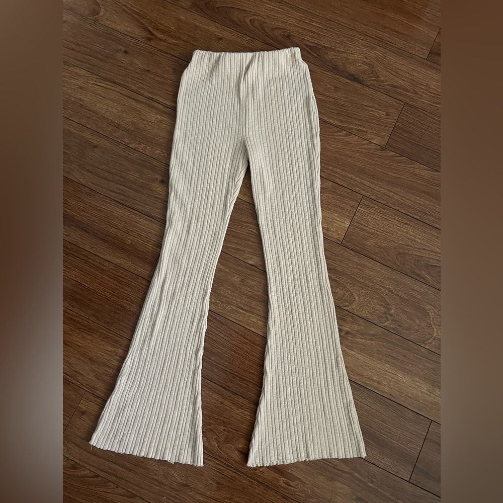Flared Beige Pants